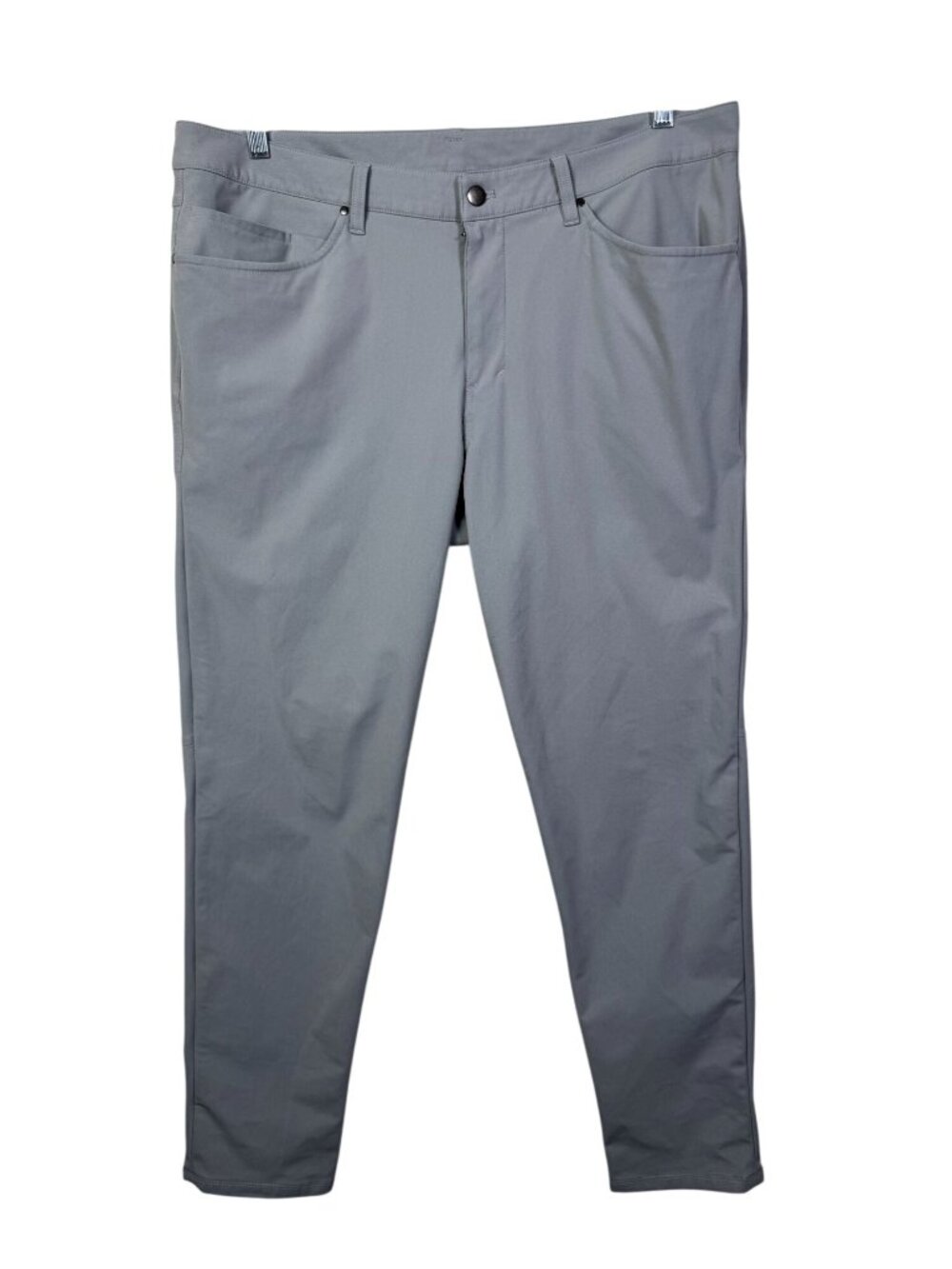 Lululemon Mens Gray ABC Slim-Fit Pants Size 38x32 Stretch Preppy Performance
